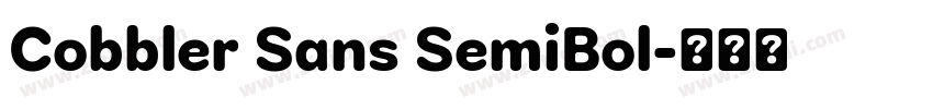 Cobbler Sans SemiBol字体转换